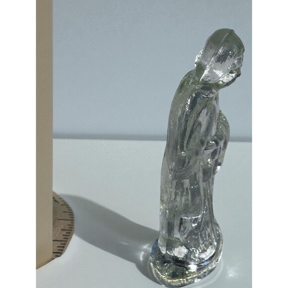 Vintage Clear Glass Nativity Wise Man Figurine 6” - Picture 8 of 11